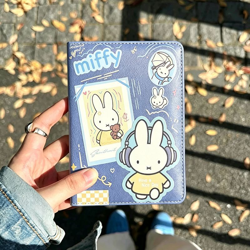 Vintage Leather Journal Notebook - Vintage Denim Miffy Rabbit Leather Notebook
