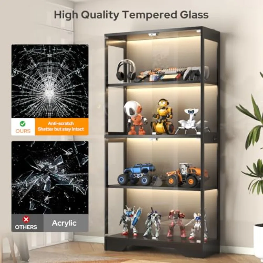 Display Cabinet with Glass Doo - đánh giá và giá Books