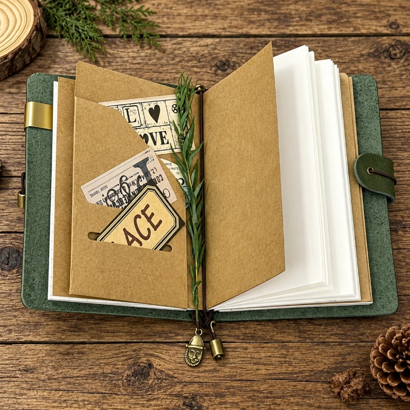 A7 A6 Pueblo Forest Green Fros - đánh giá và giá Vintage Leather Journal Notebook