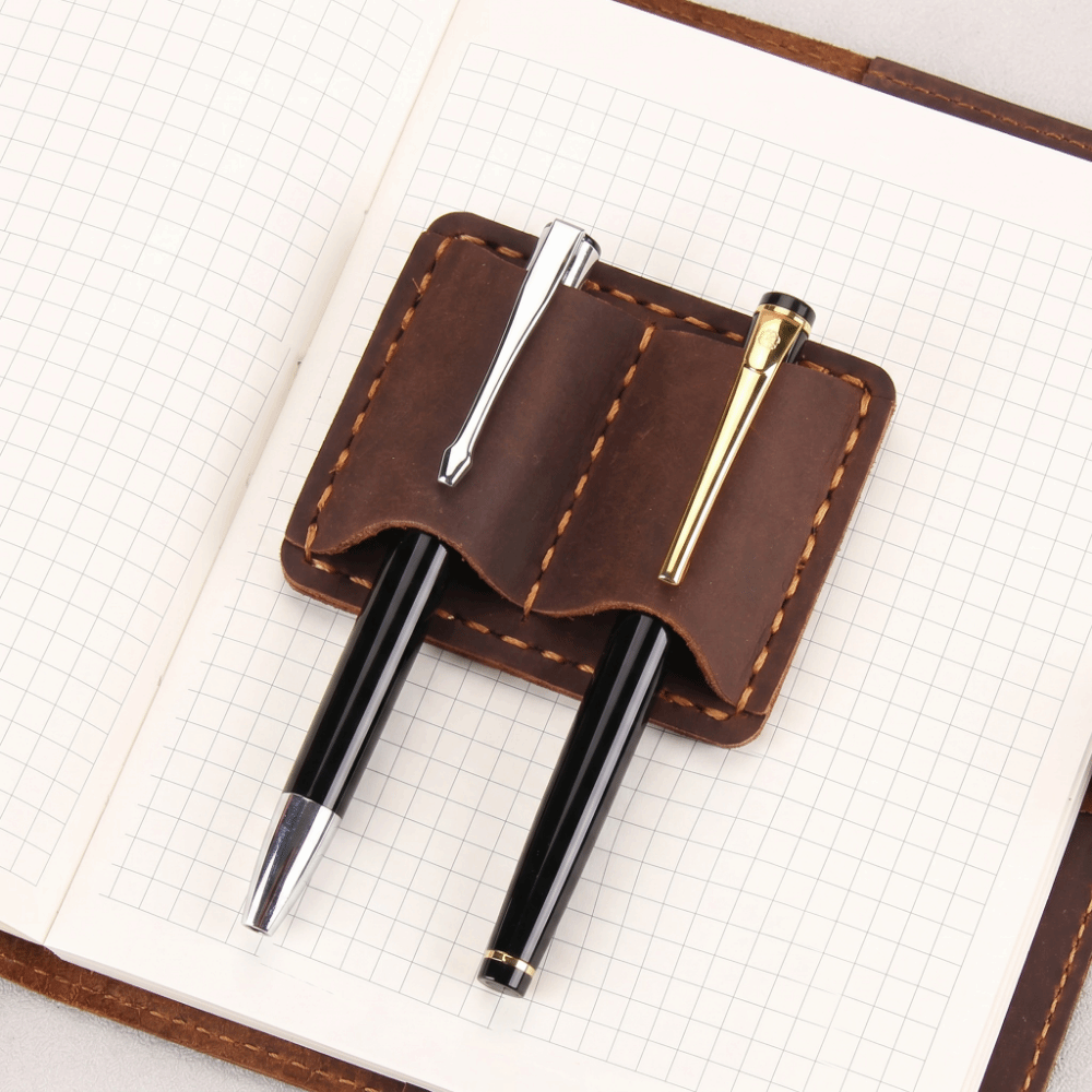 Double Vintage Leather Pen Loo - đánh giá và giá Vintage Leather Journal Notebook